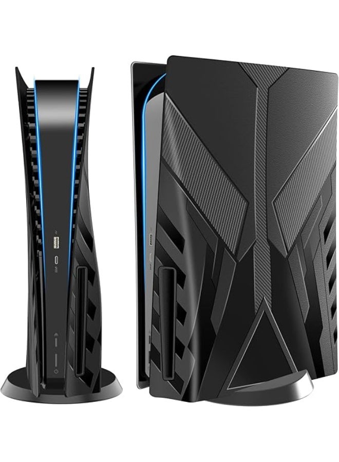 Premium Protective Cover for Playstation 5 Console | Anti-Scratch Replacement Faceplate with Custom Fit, Console Case for PS5 – Matte Black
